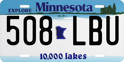 MN license plate 508LBU