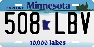 MN license plate 508LBV