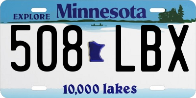 MN license plate 508LBX