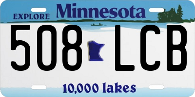 MN license plate 508LCB