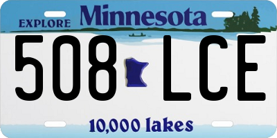 MN license plate 508LCE