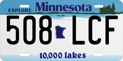 MN license plate 508LCF