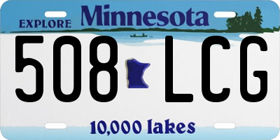 MN license plate 508LCG