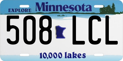 MN license plate 508LCL