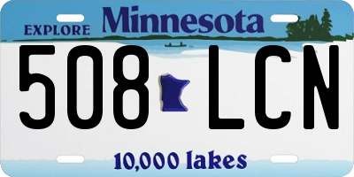 MN license plate 508LCN