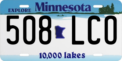 MN license plate 508LCO