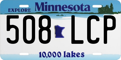 MN license plate 508LCP