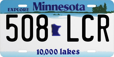 MN license plate 508LCR
