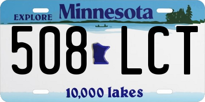 MN license plate 508LCT