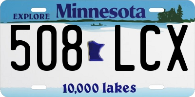 MN license plate 508LCX
