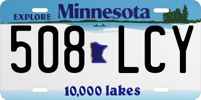 MN license plate 508LCY
