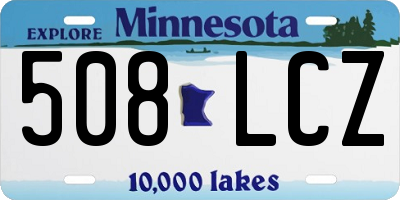MN license plate 508LCZ