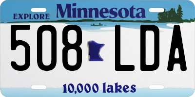 MN license plate 508LDA