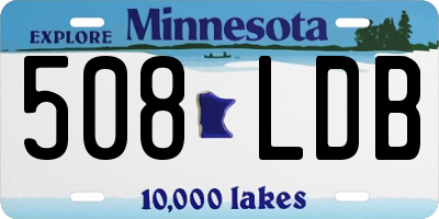 MN license plate 508LDB
