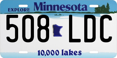 MN license plate 508LDC