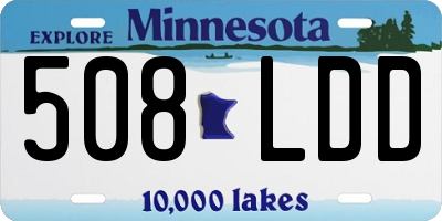 MN license plate 508LDD