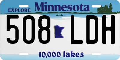 MN license plate 508LDH