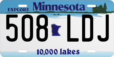 MN license plate 508LDJ