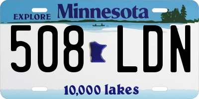 MN license plate 508LDN