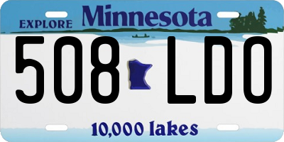 MN license plate 508LDO