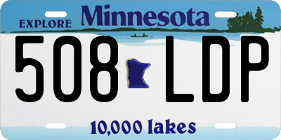 MN license plate 508LDP