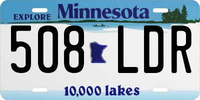 MN license plate 508LDR