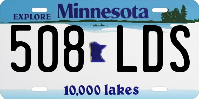 MN license plate 508LDS