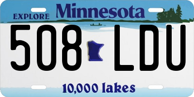 MN license plate 508LDU