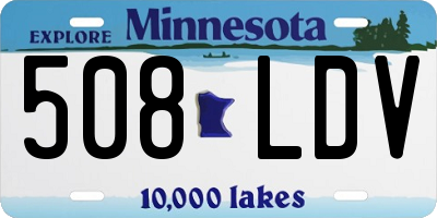 MN license plate 508LDV