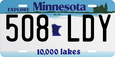 MN license plate 508LDY