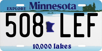 MN license plate 508LEF