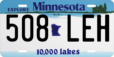 MN license plate 508LEH