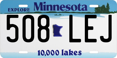 MN license plate 508LEJ