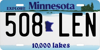MN license plate 508LEN