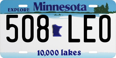 MN license plate 508LEO