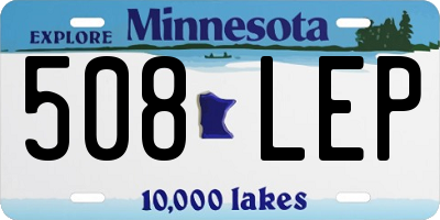 MN license plate 508LEP