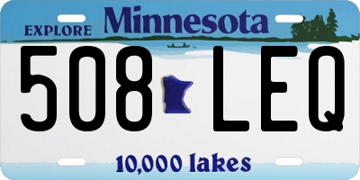 MN license plate 508LEQ