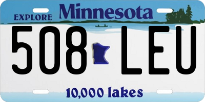 MN license plate 508LEU