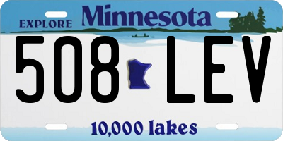 MN license plate 508LEV