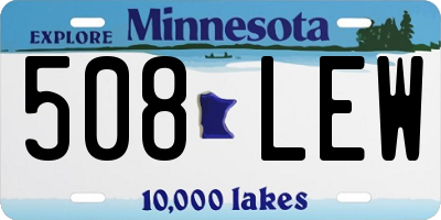 MN license plate 508LEW