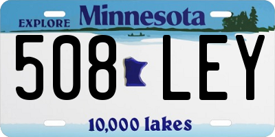 MN license plate 508LEY