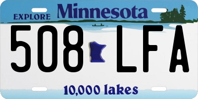 MN license plate 508LFA