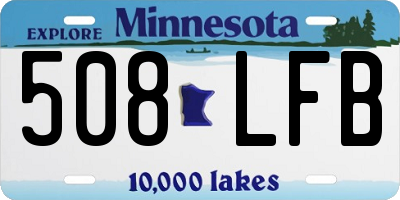 MN license plate 508LFB