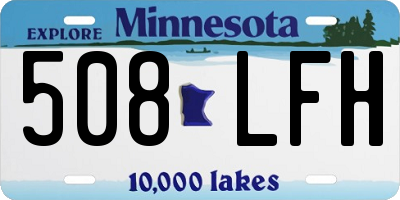 MN license plate 508LFH