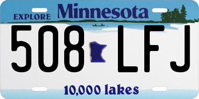 MN license plate 508LFJ