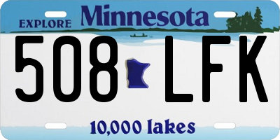 MN license plate 508LFK