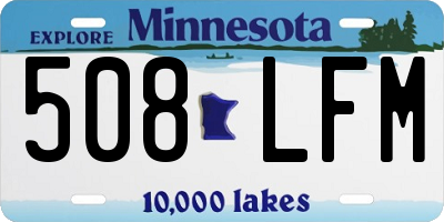 MN license plate 508LFM