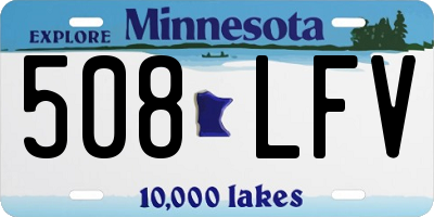 MN license plate 508LFV