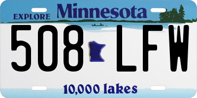 MN license plate 508LFW