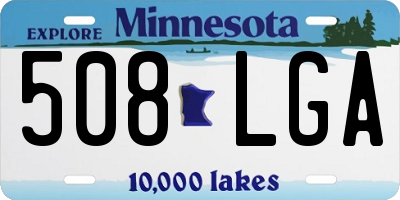 MN license plate 508LGA